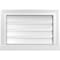 Ekena Millwork Vertical Surface Mount PVC Gable Vent: Functional, w/ 2"W x 2"P Brickmould Sill Frame, 20"W x 14"H GVPVE20X1403SF - alternate 1